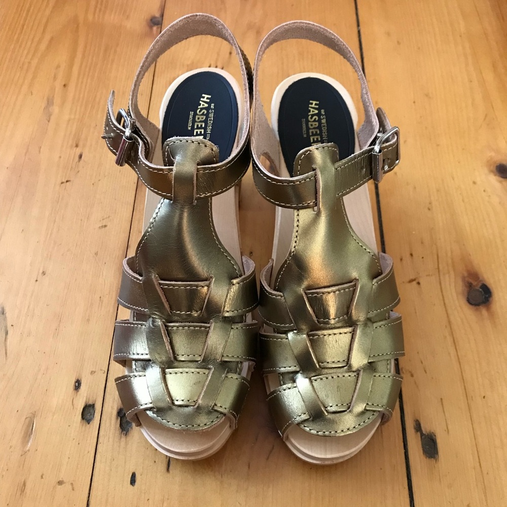 NEW Swedish Hasbeens Grunge Super High Gold 37